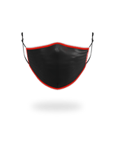 ADULT VERTICAL SHARK (BLACK) FORM-FITTING FACE MASK
