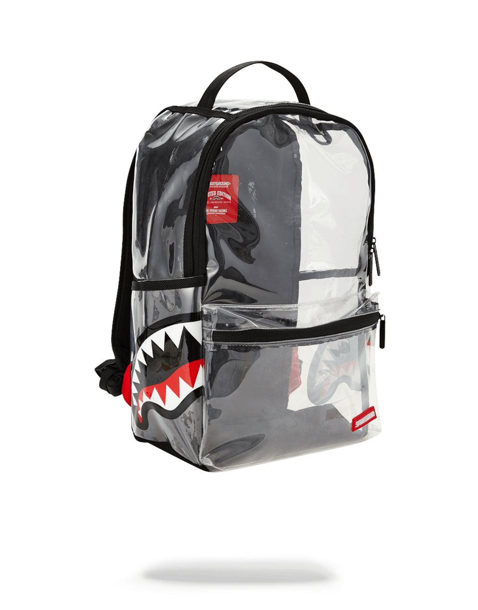 20/20 VISION DOUBLE CARGO SIDE SHARK CLEAR BACKPACK