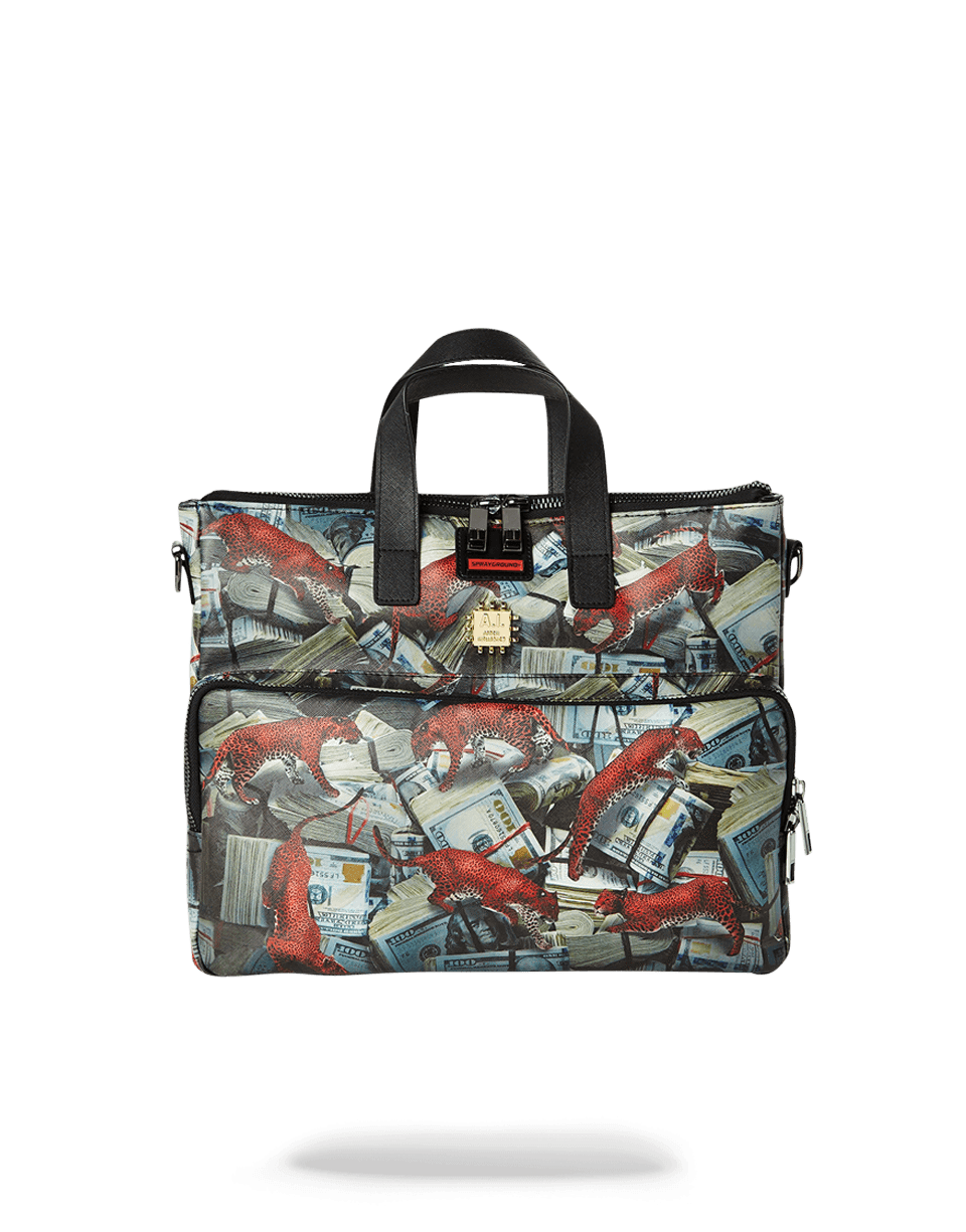 RED LEOPARD MONEY TRAVEL CASE