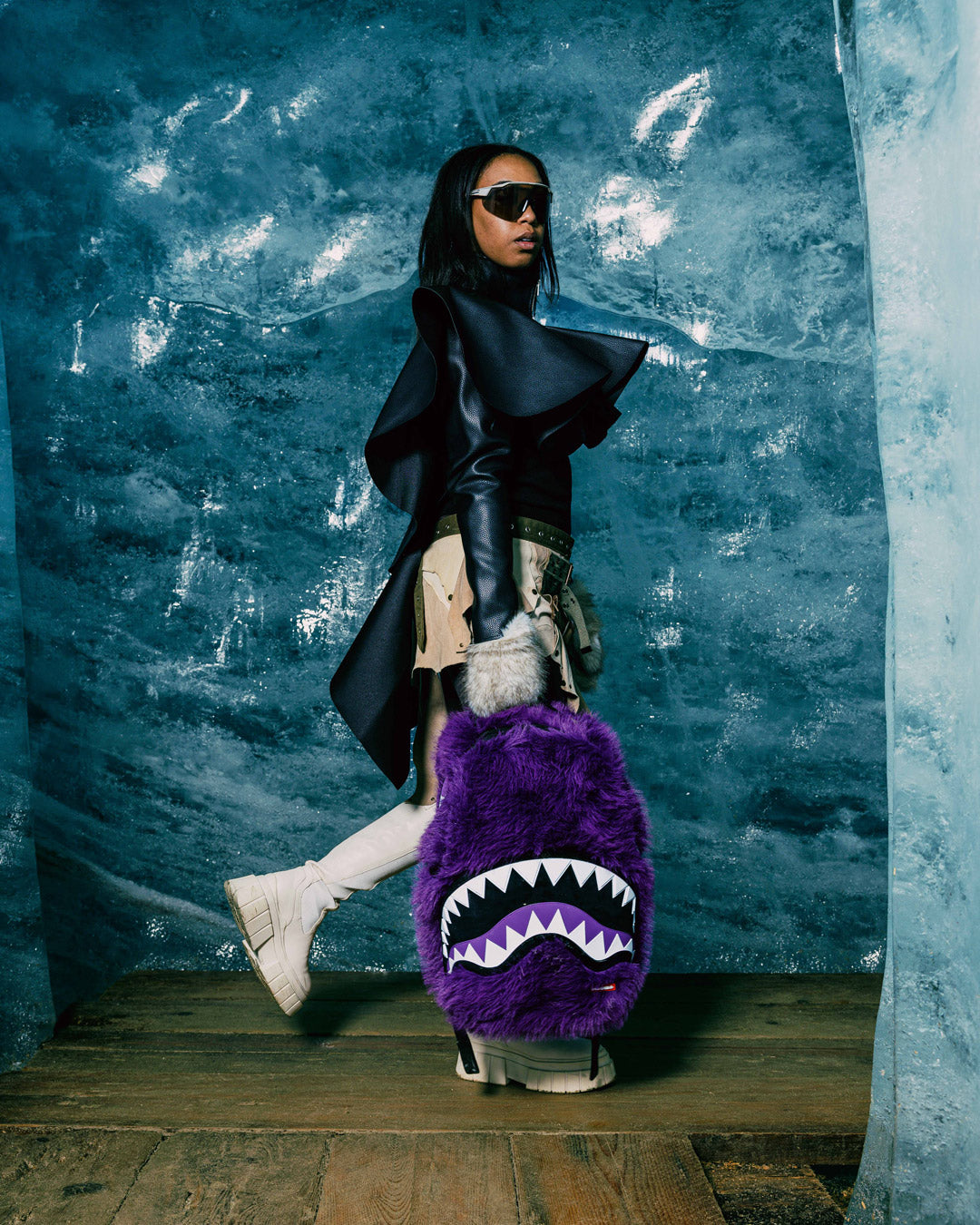FURZILLA SHARK (PURP) BACKPACK