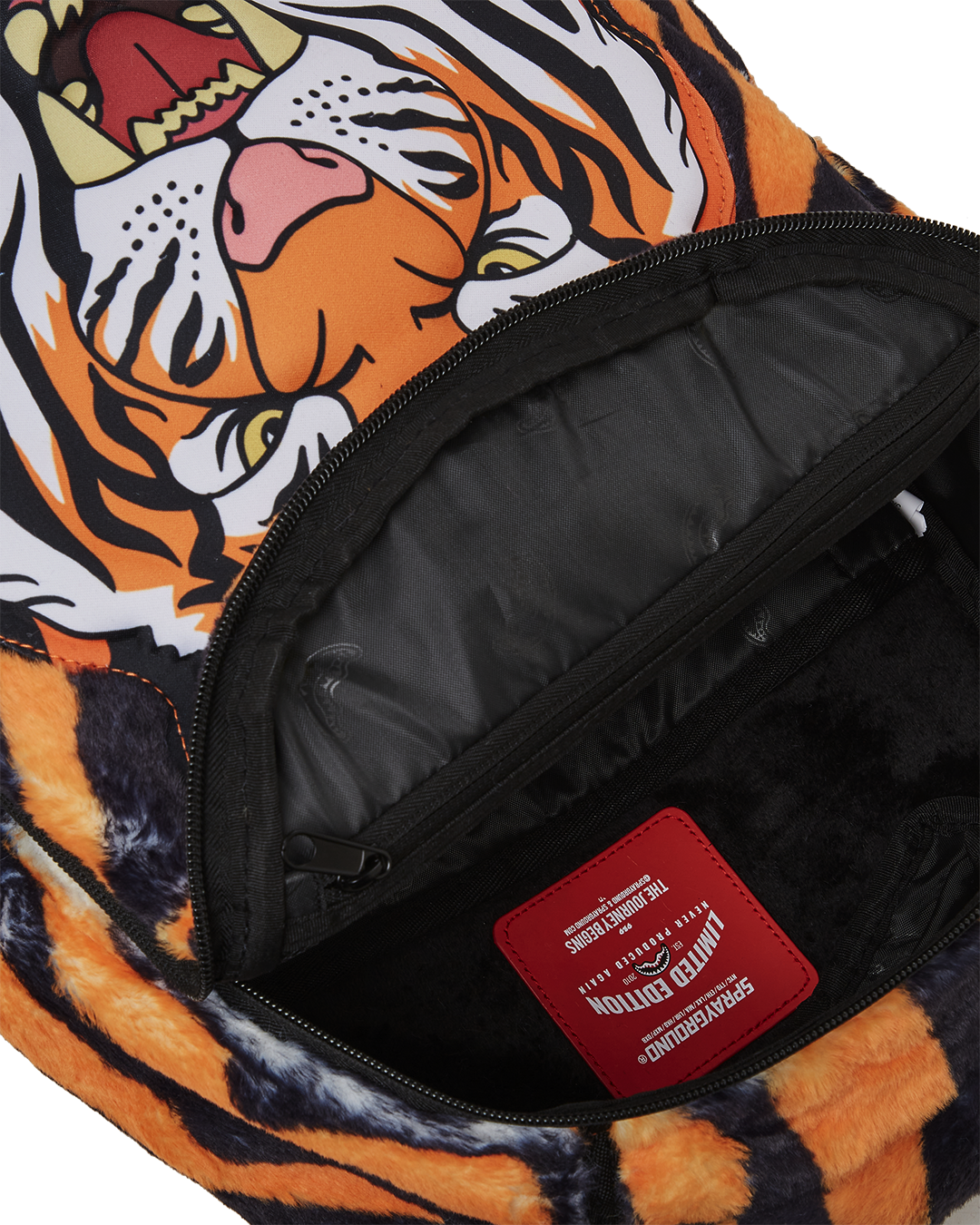 TIGER COZY VELOUR FUR BACKPACK