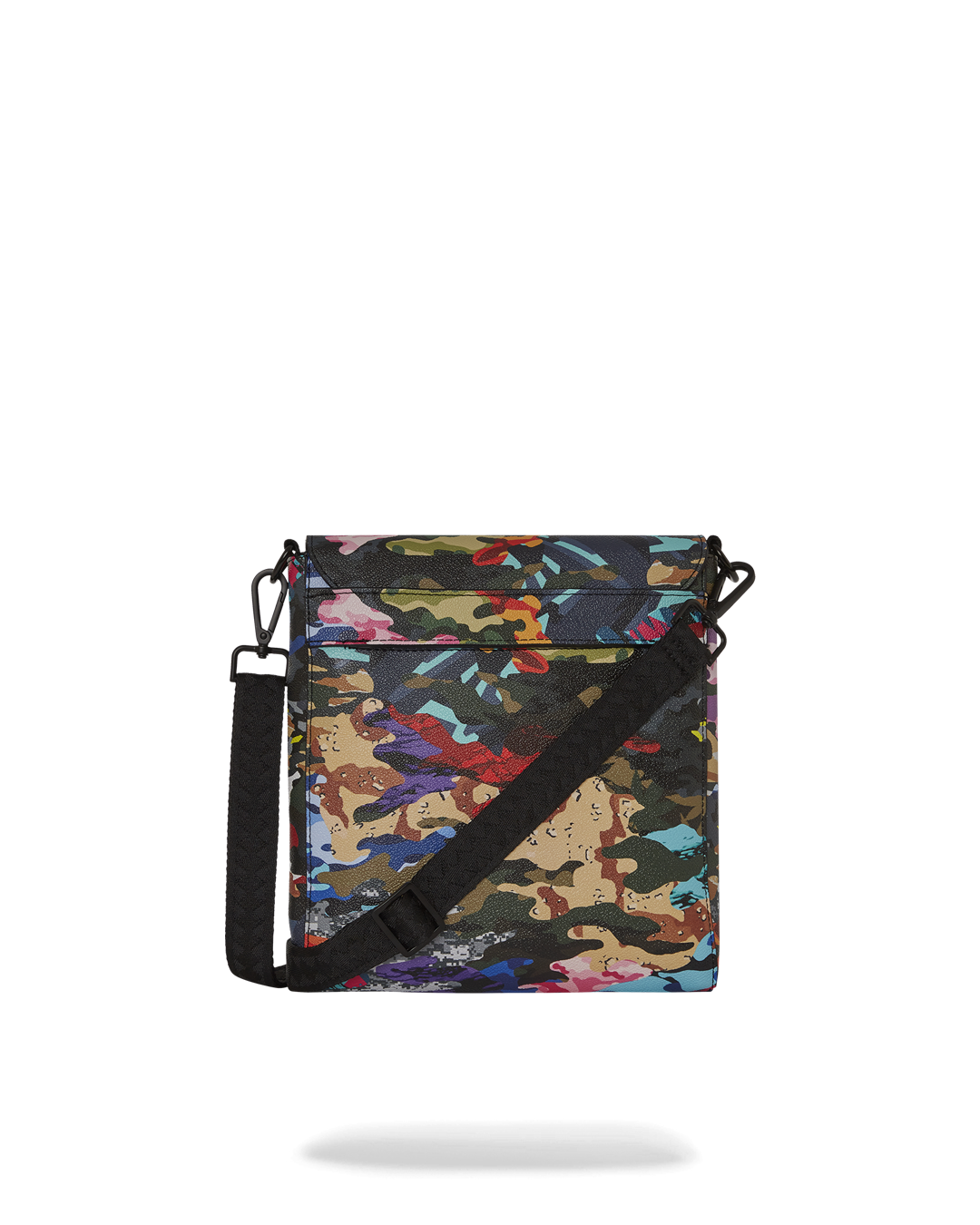 SLICED AND DICED CAMO MESSENGER SLING BAG
