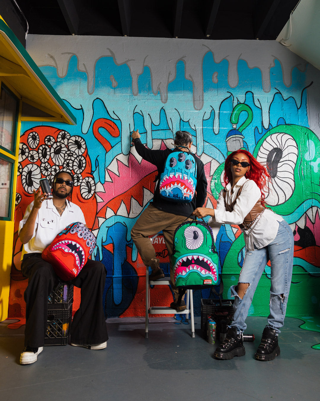 JORGE RODRIGUEZ THE ARTIST COLLAB BLINKY SHARK BACKPACK