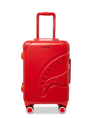 MOLDED SHARKITECTURE RED HARDSHELL CARRY-ON LUGGAGE
