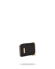 NOIR QUILT GOLD CHAIN SHARK WALLET